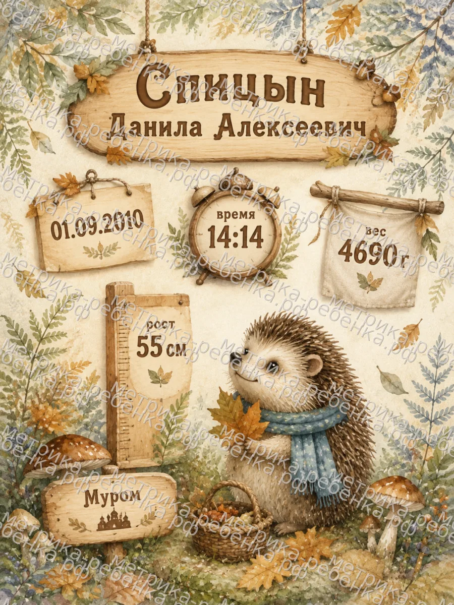 Метрика Спицын Данила Алексеевич