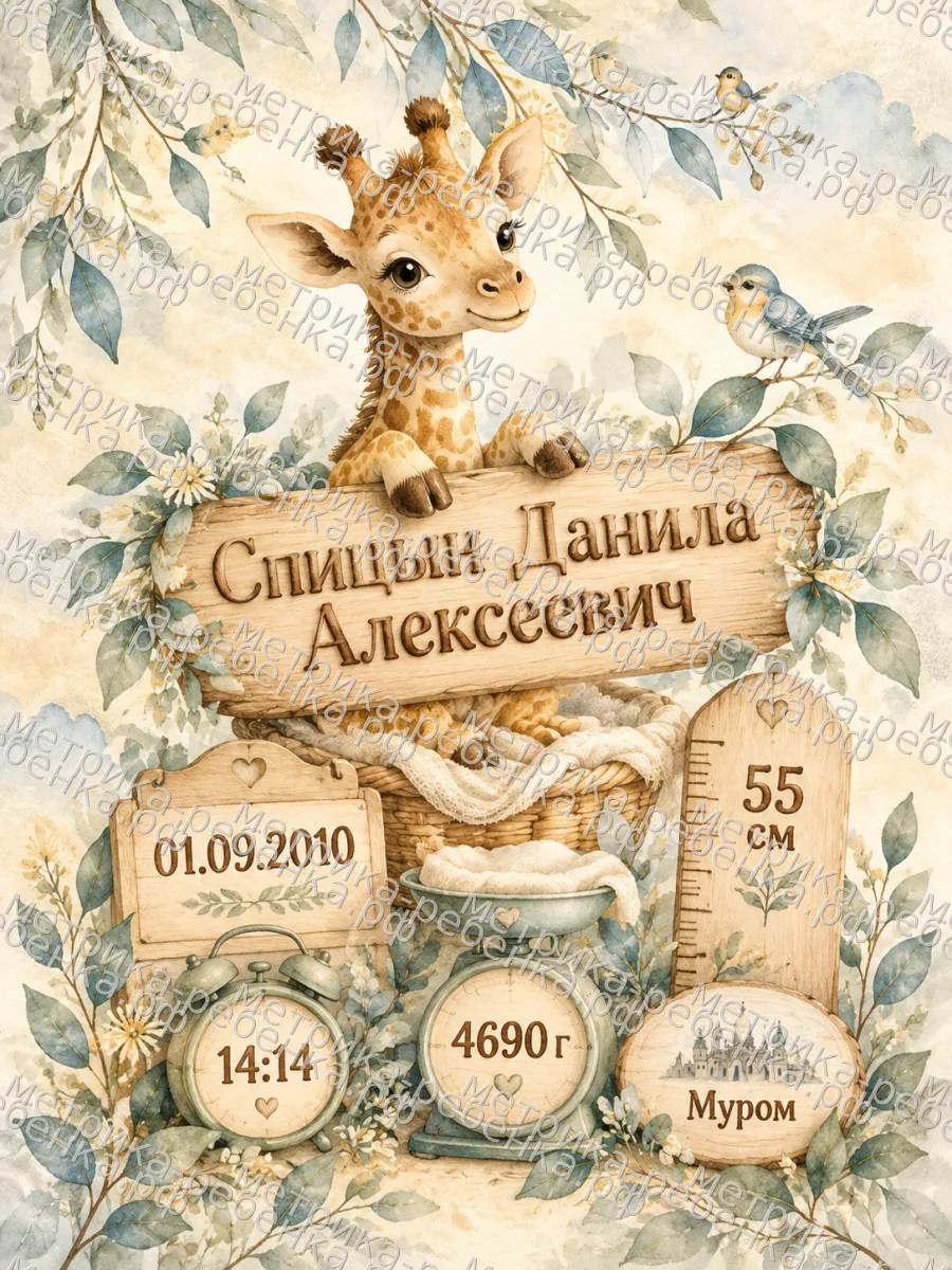 Метрика Спицын Данила Алексеевич