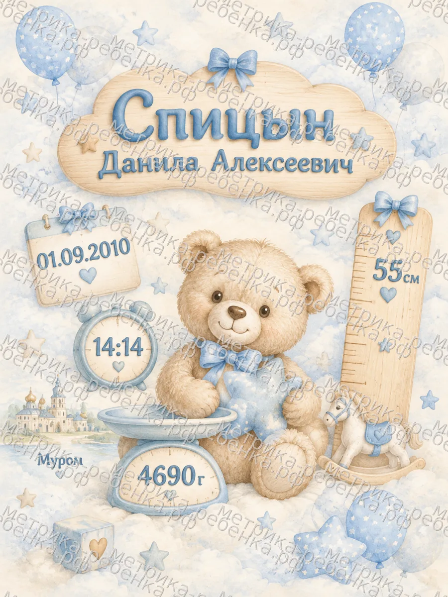 Метрика Спицын Данила Алексеевич
