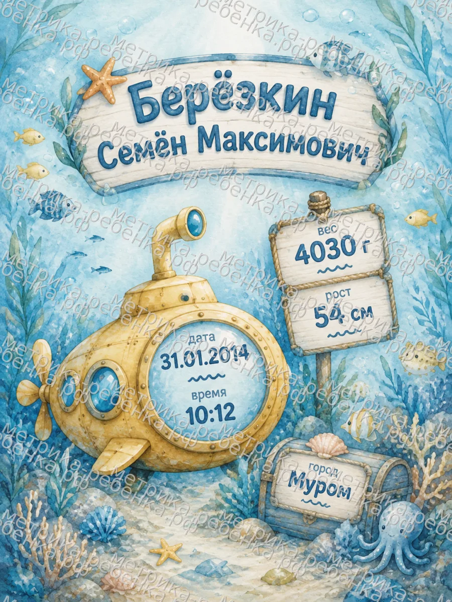 Метрика Берёзкин Семён Максимович