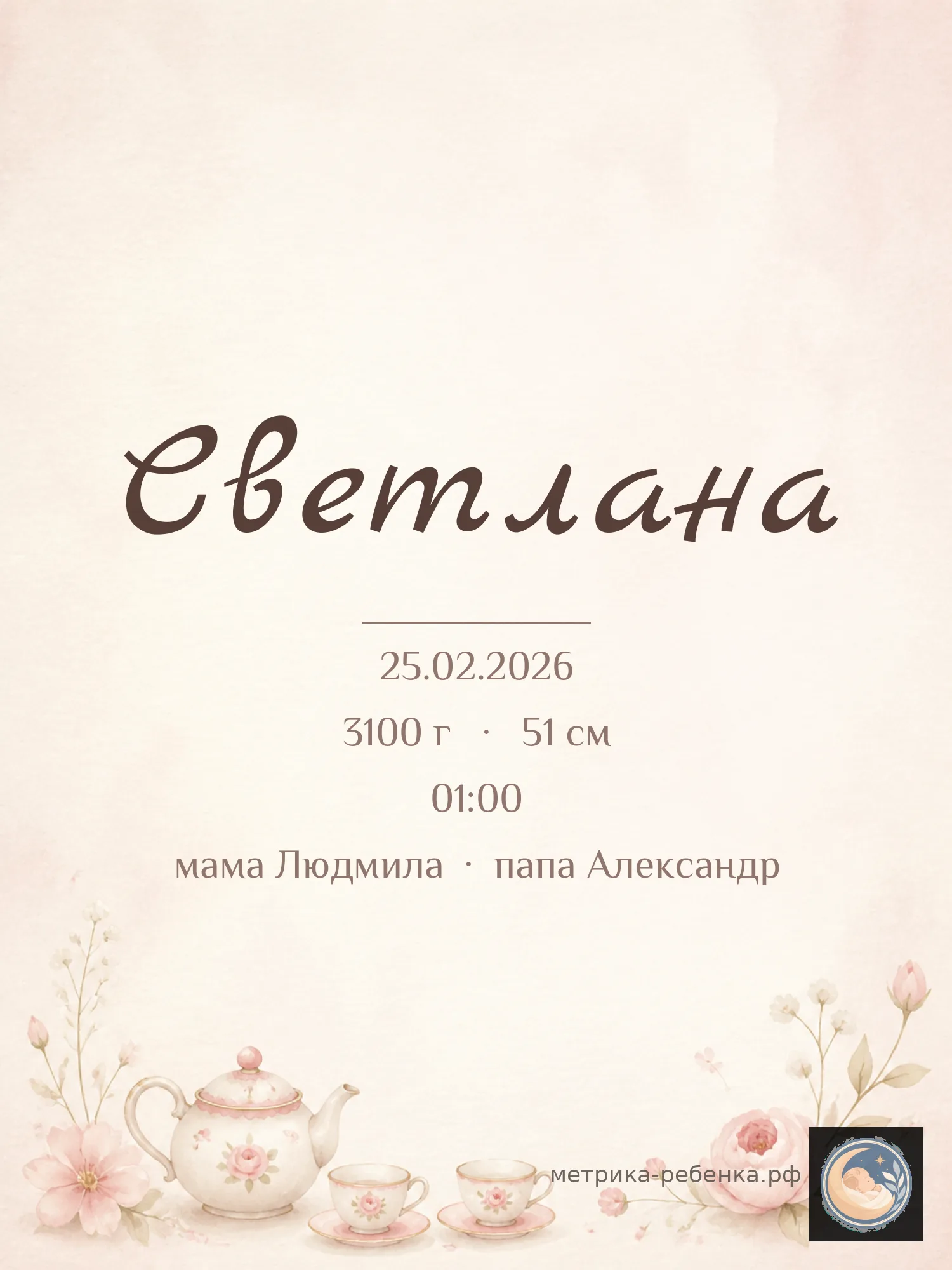 Метрика Светлана