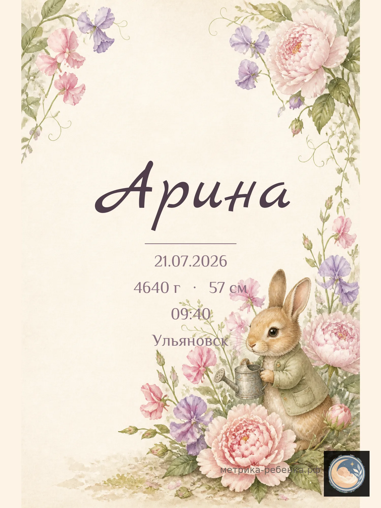 Метрика Арина