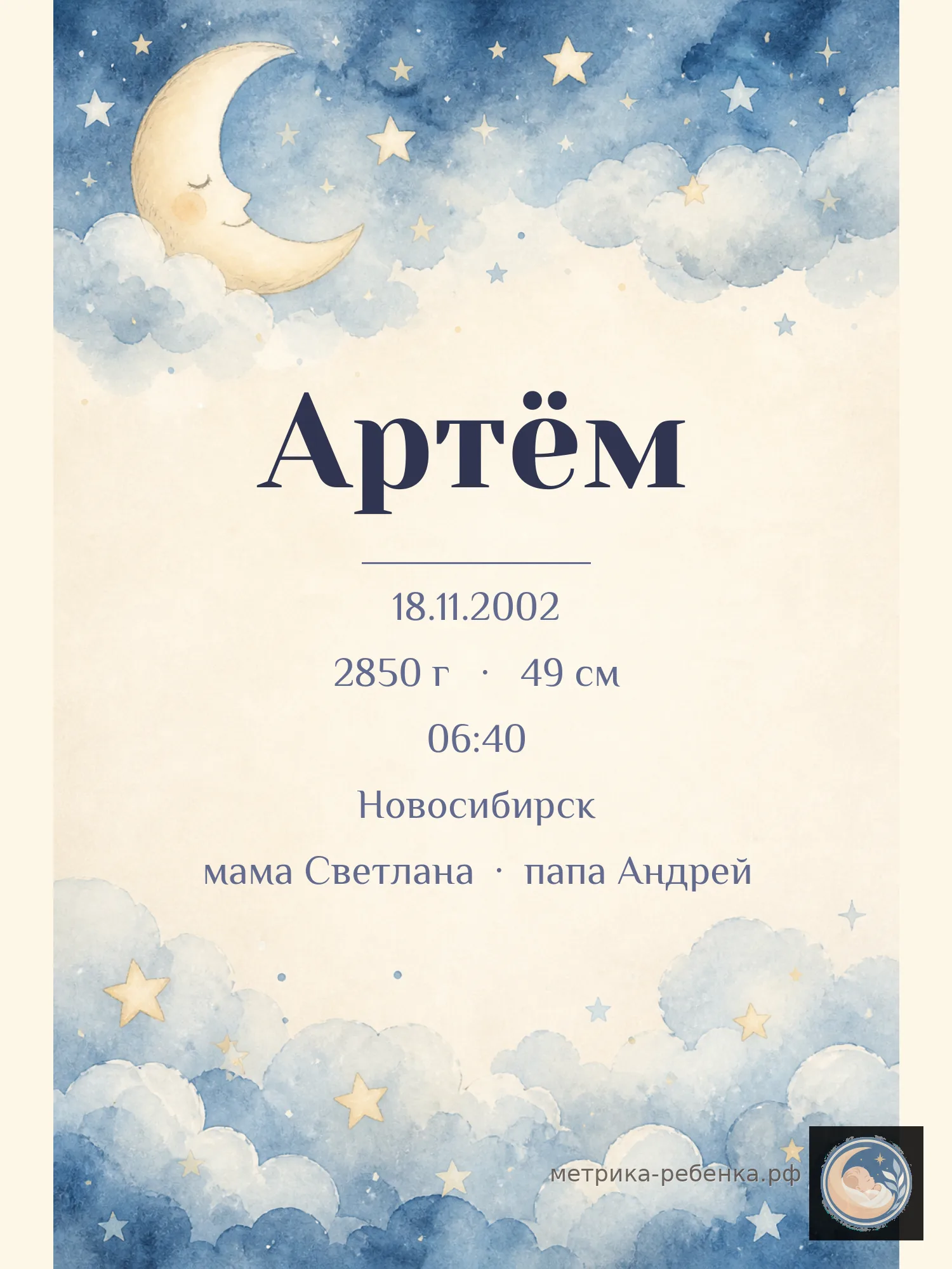 Метрика Артём