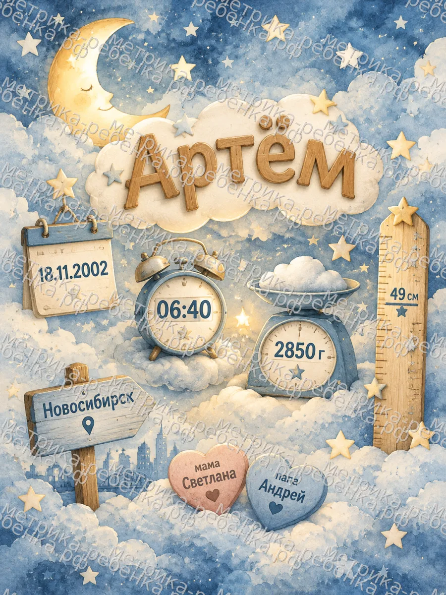 Метрики для имени Артём