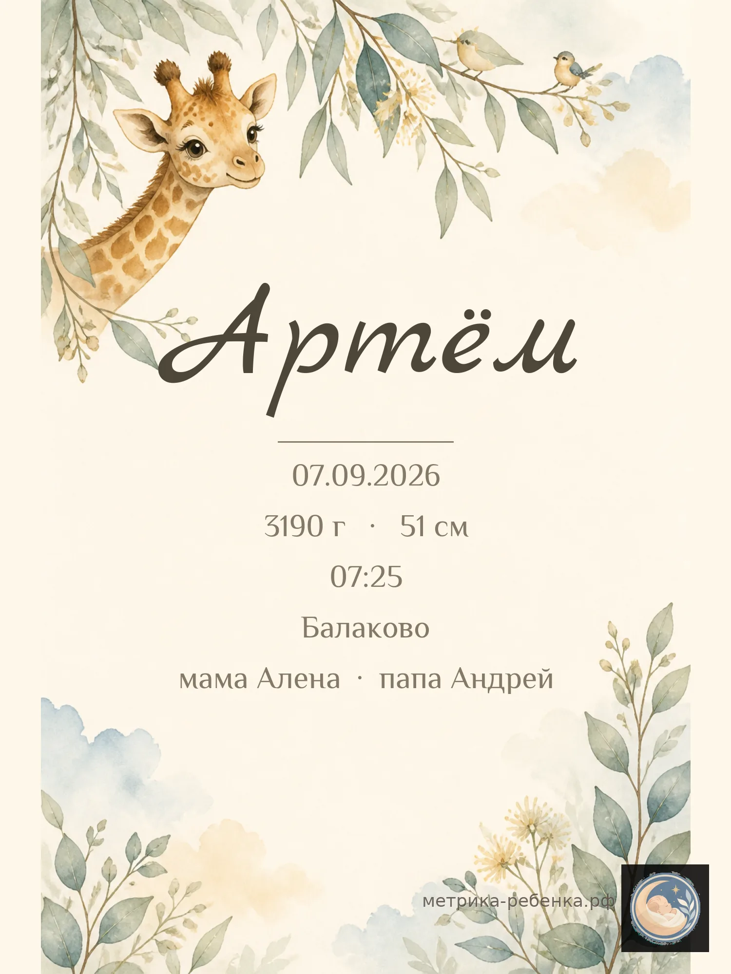 Метрика Артём