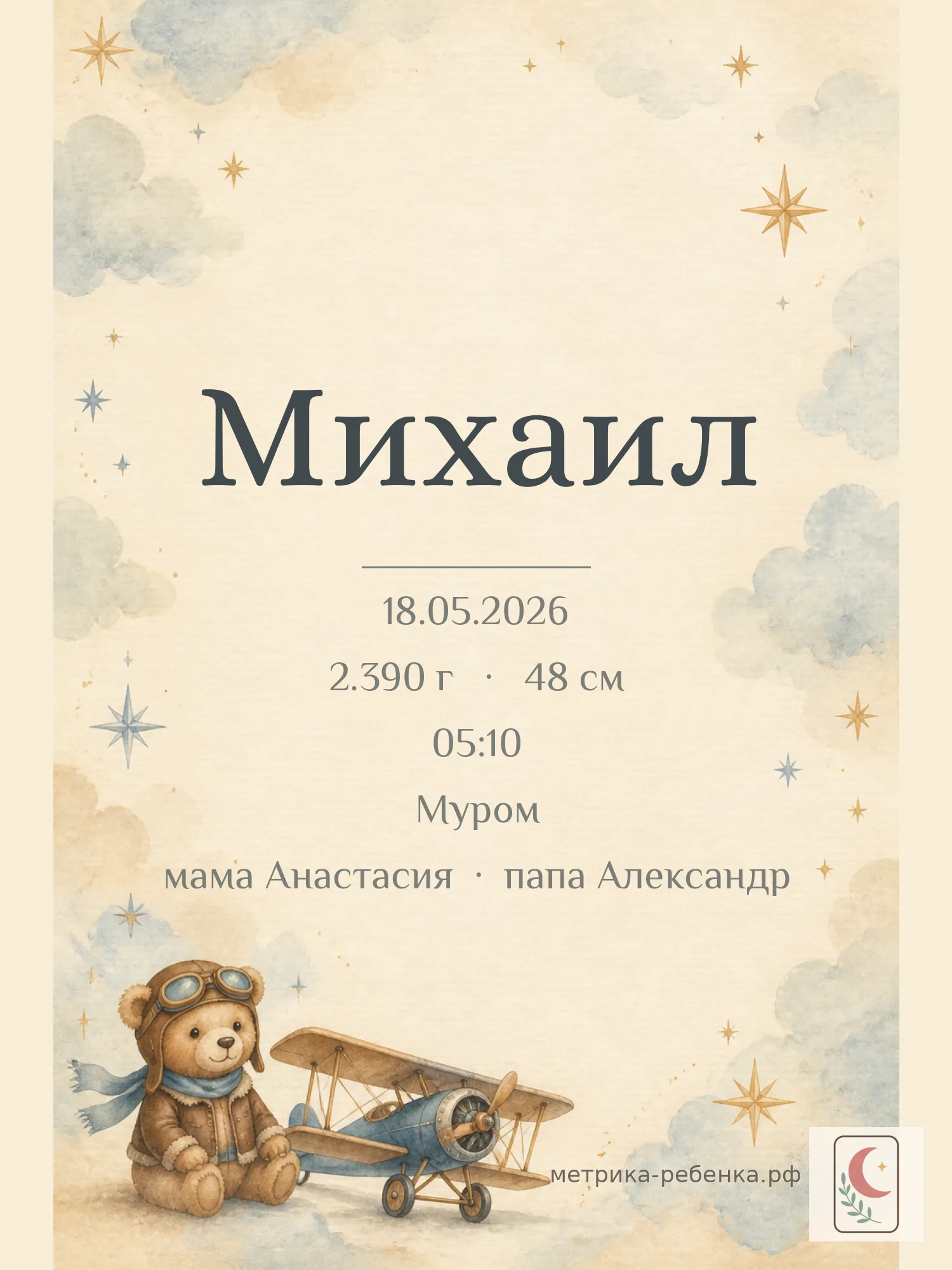 Метрика Михаил