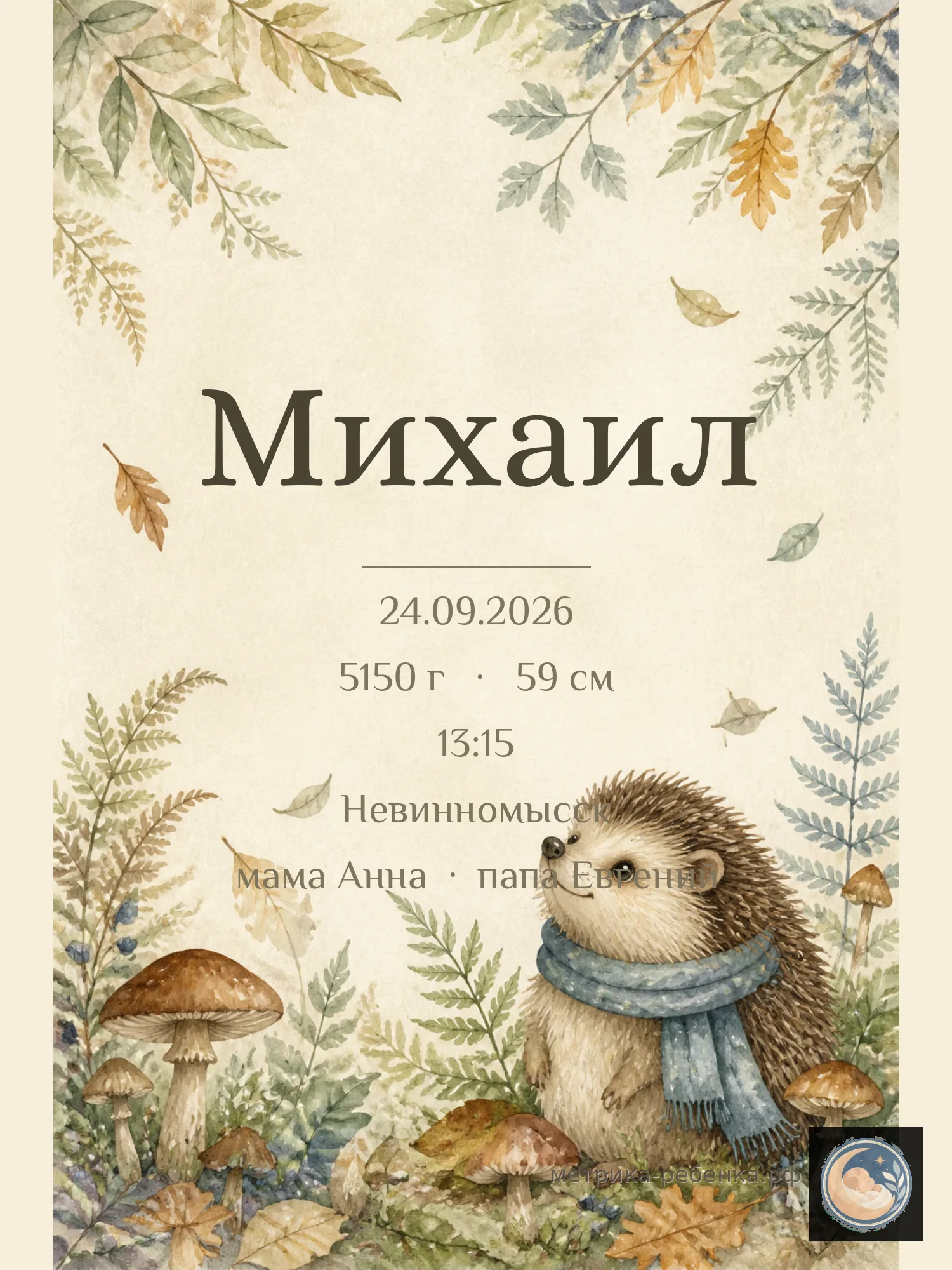 Метрика Михаил