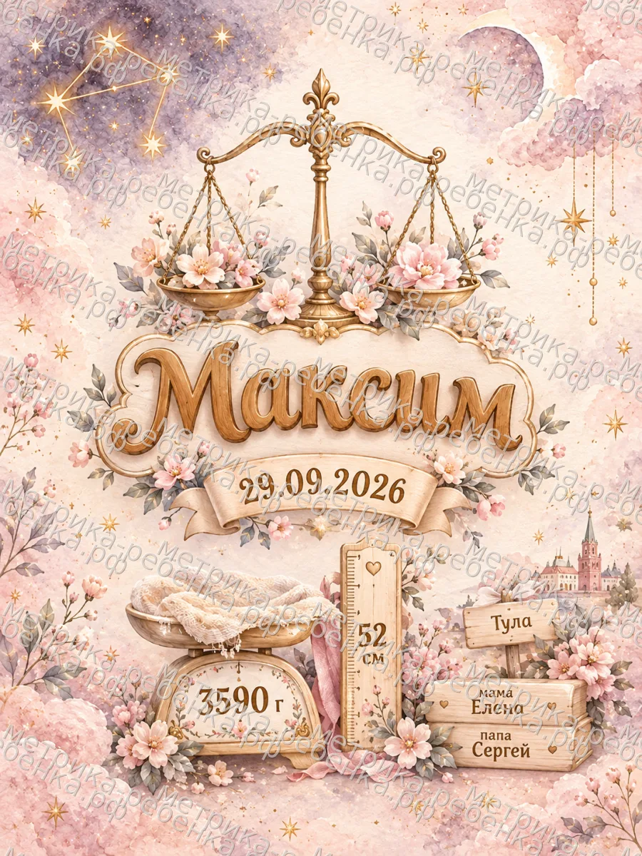 Метрики для имени Максим
