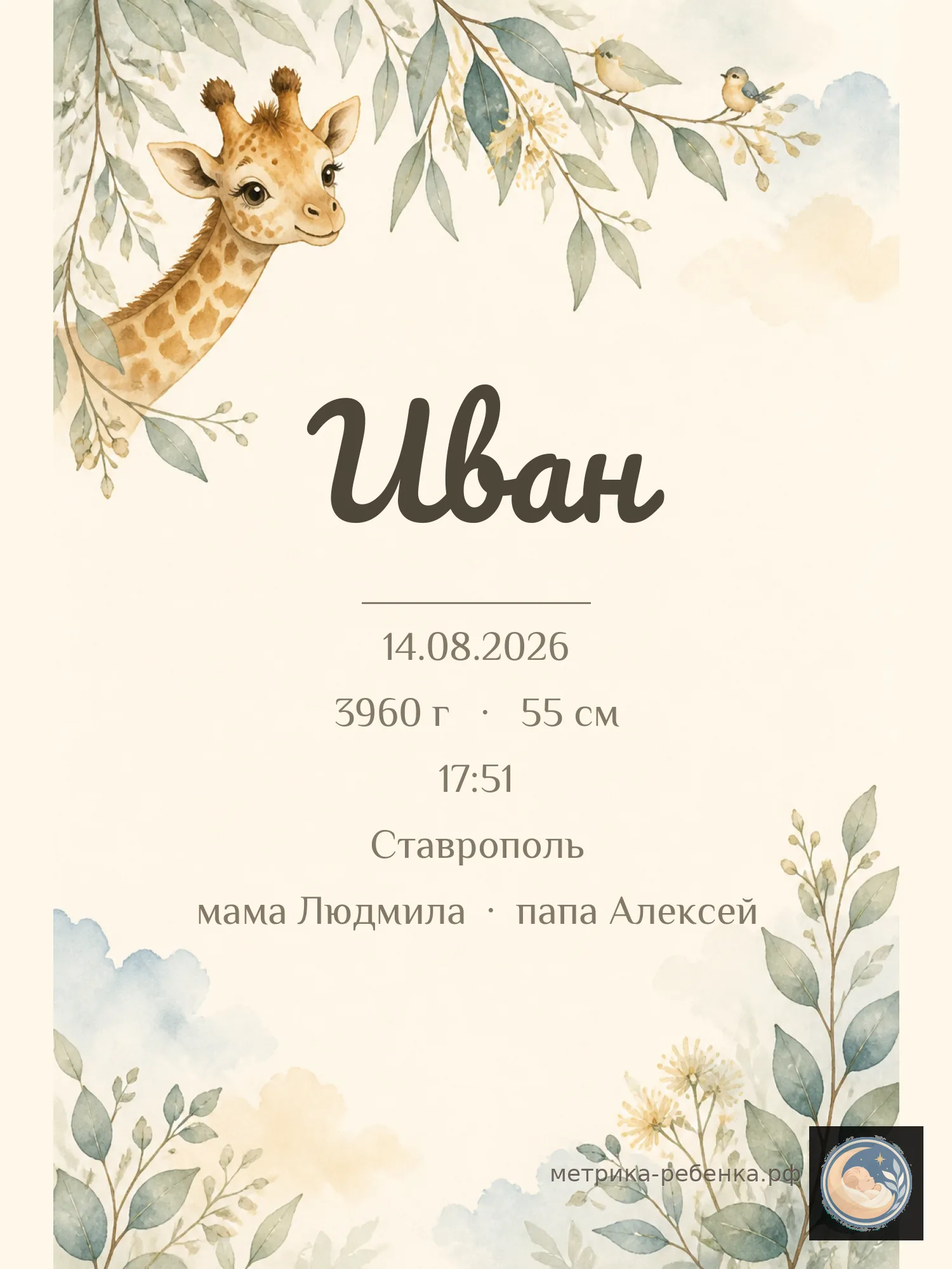 Метрика Иван