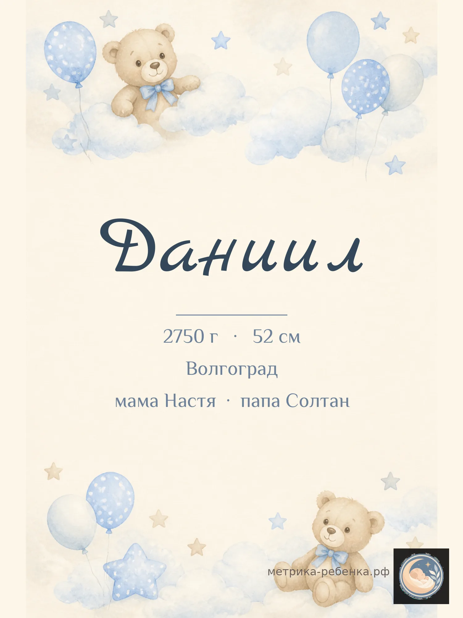 Метрика Даниил