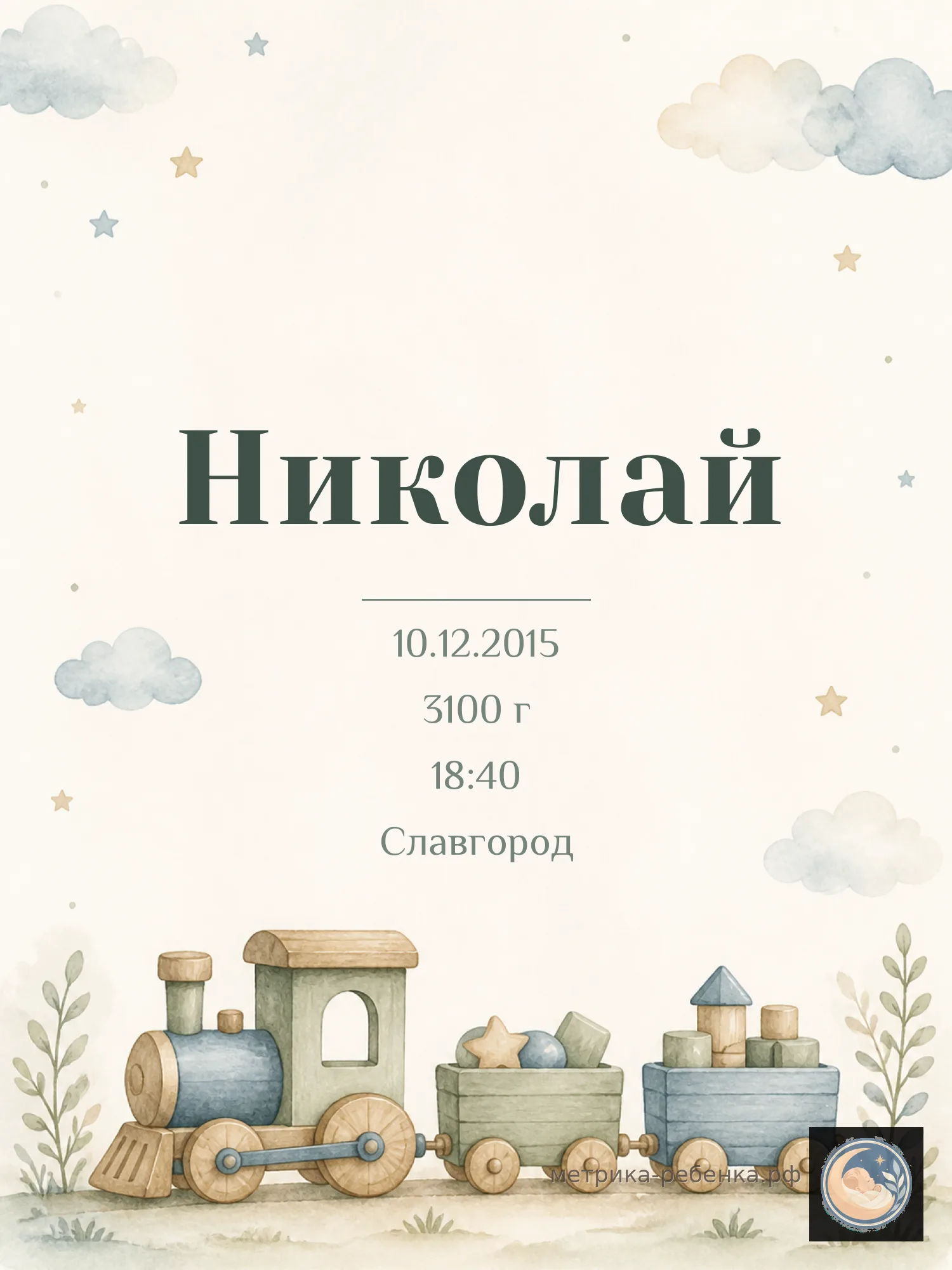 Метрика Николай