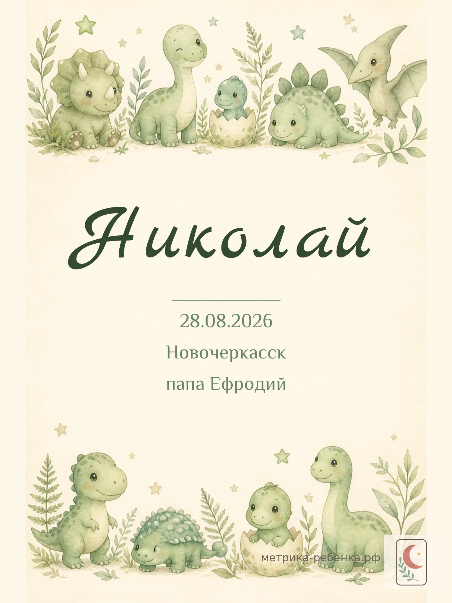Метрика Николай