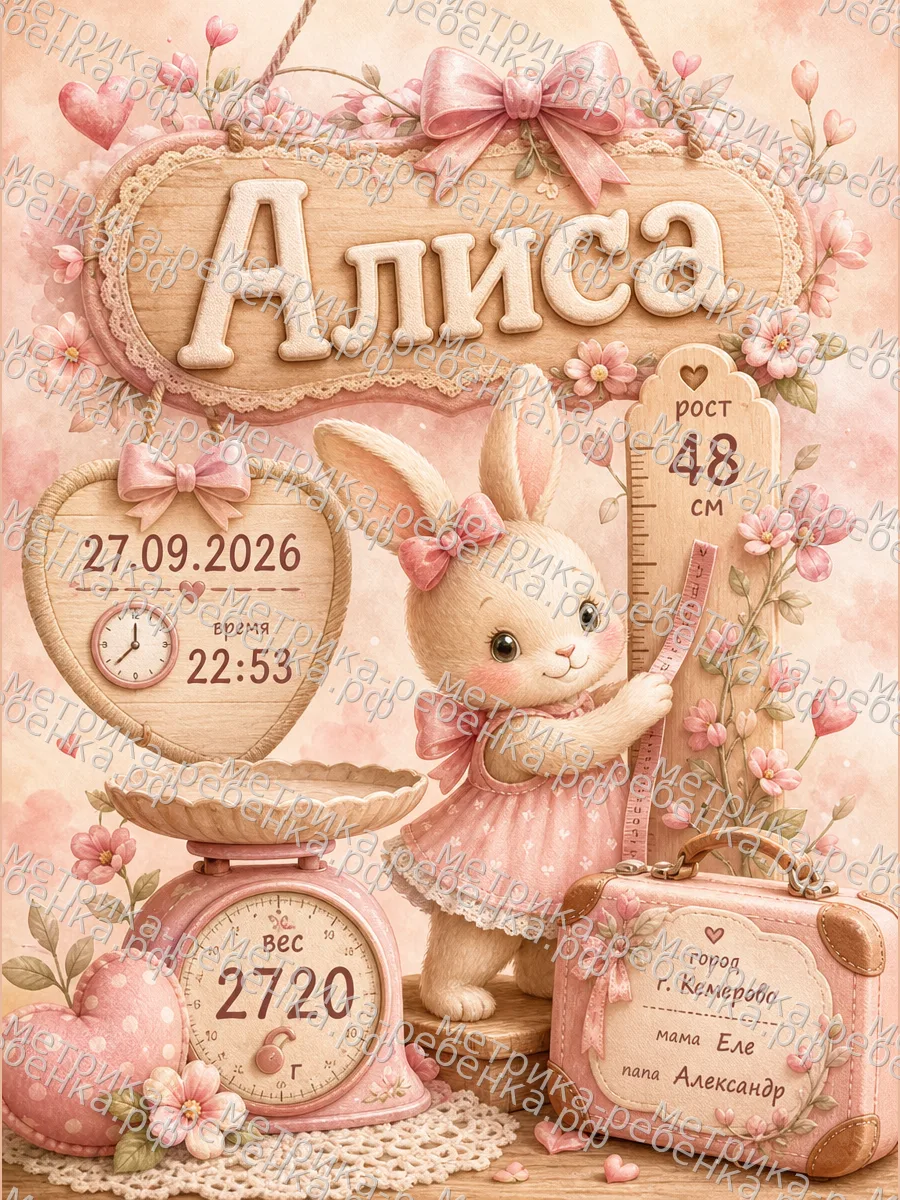 Метрики для имени Алиса