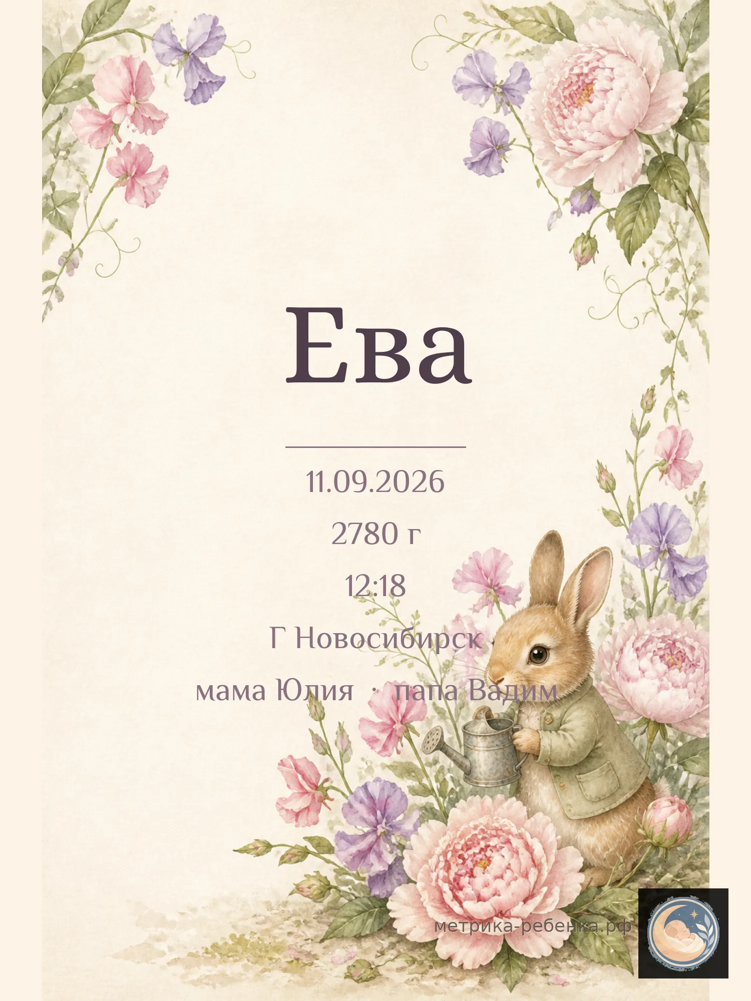 Метрика Ева