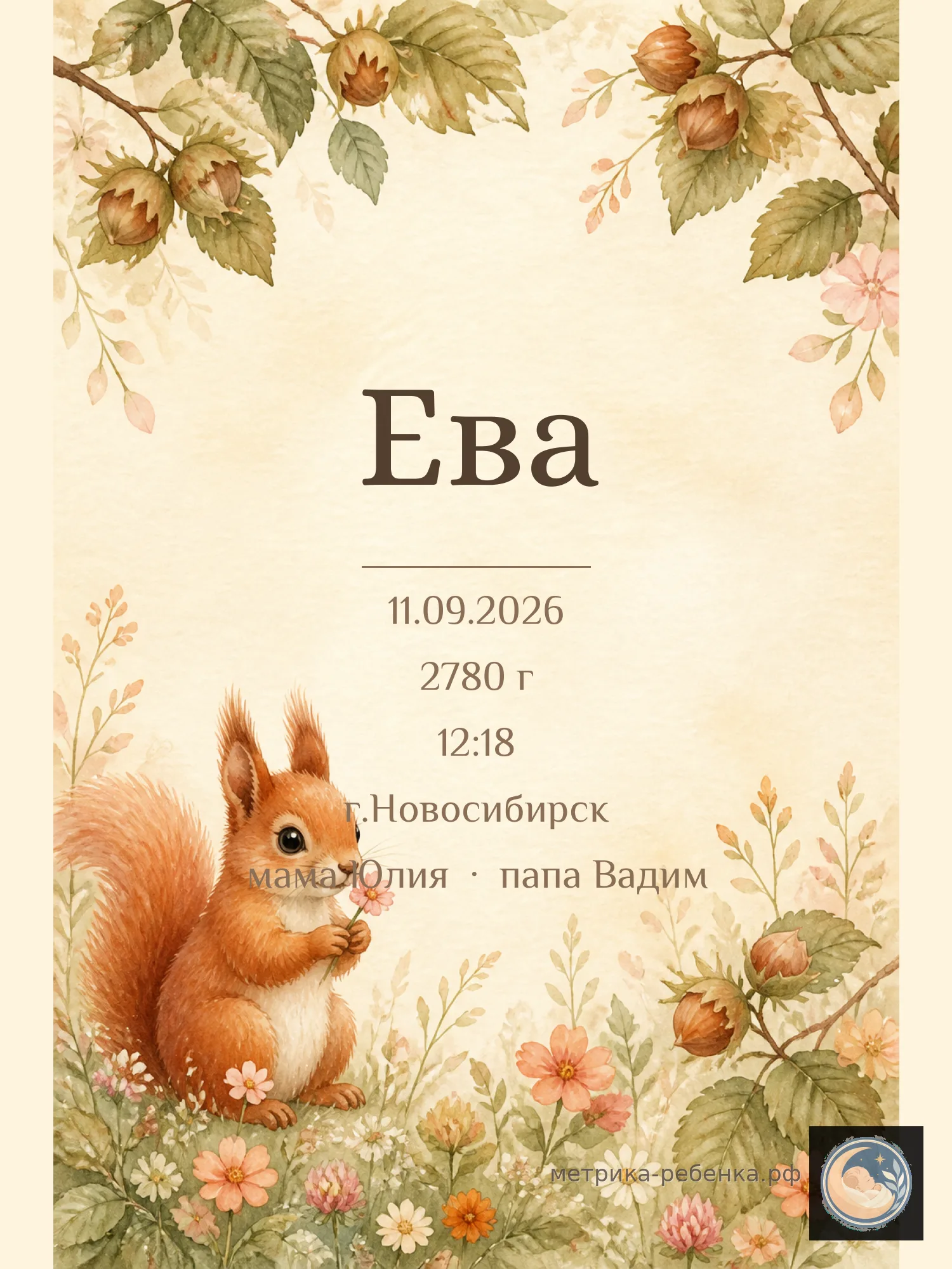 Метрика Ева