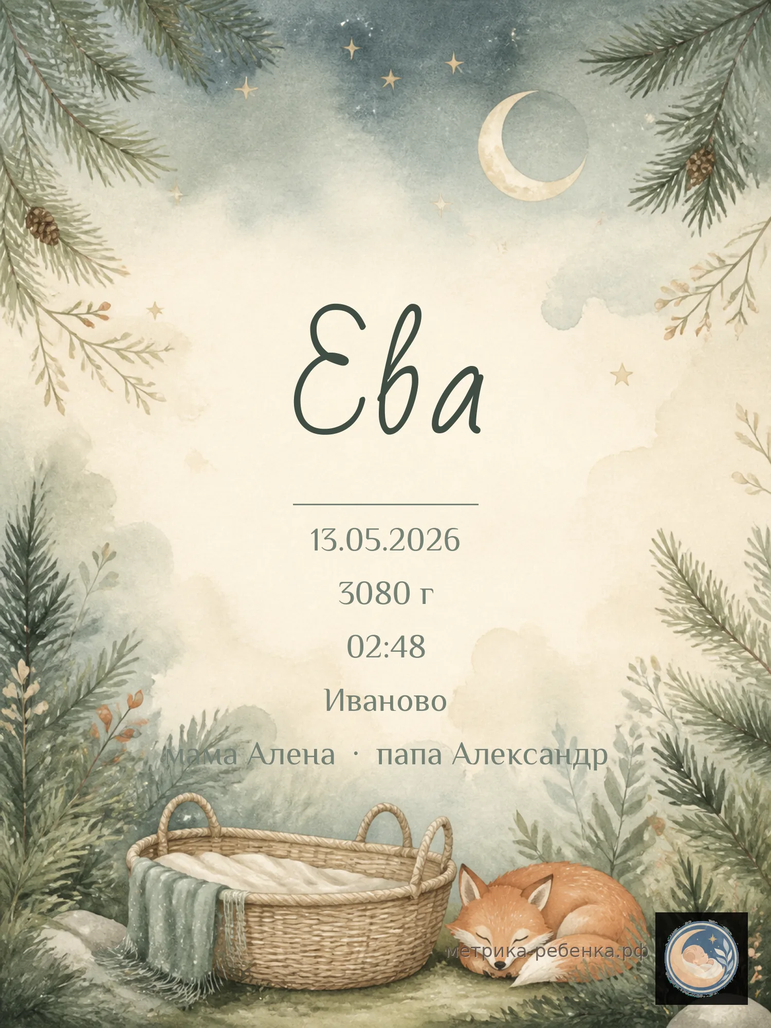 Метрика Ева