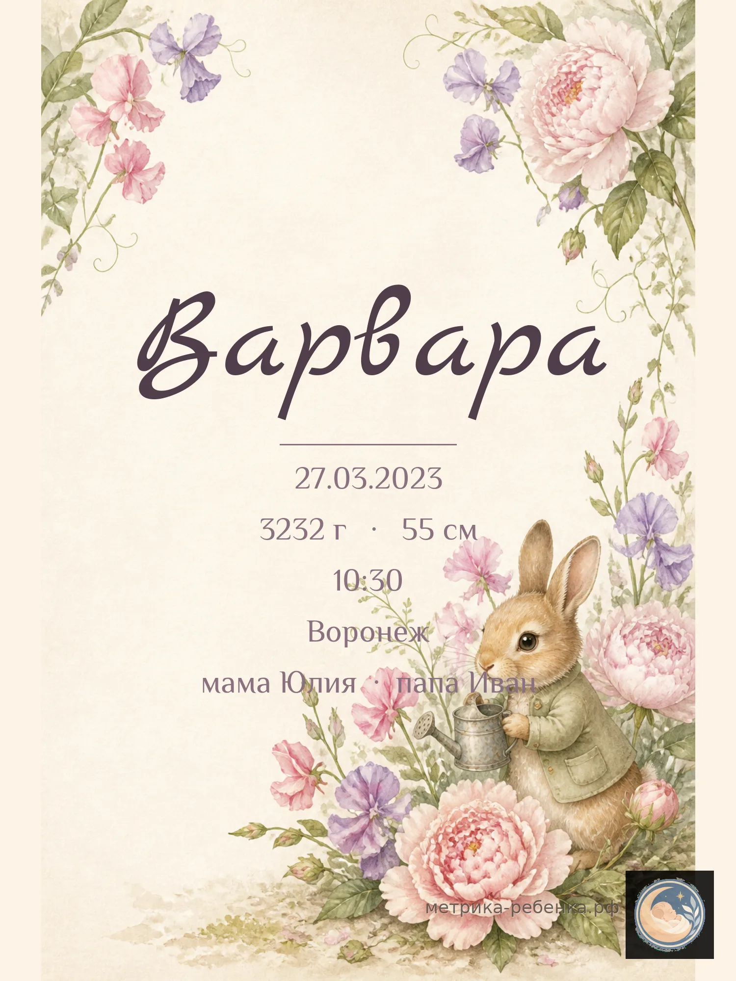 Метрика Варвара