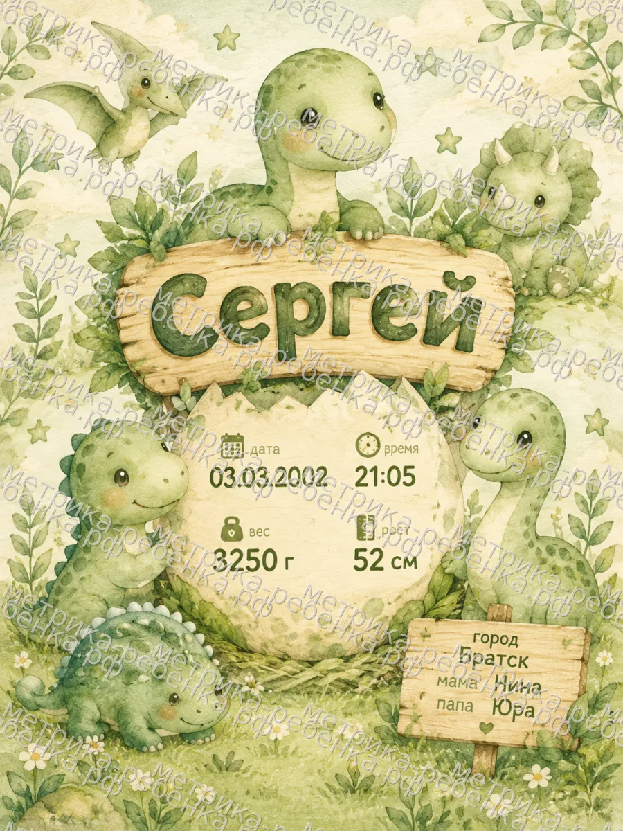 Метрики для имени Сергей
