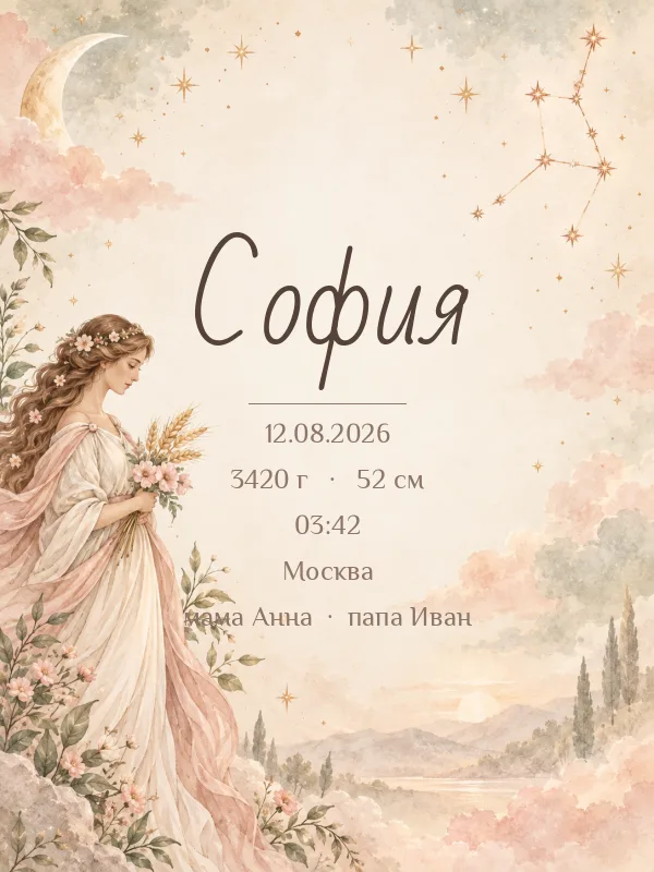 Метрика «Дева» — пример